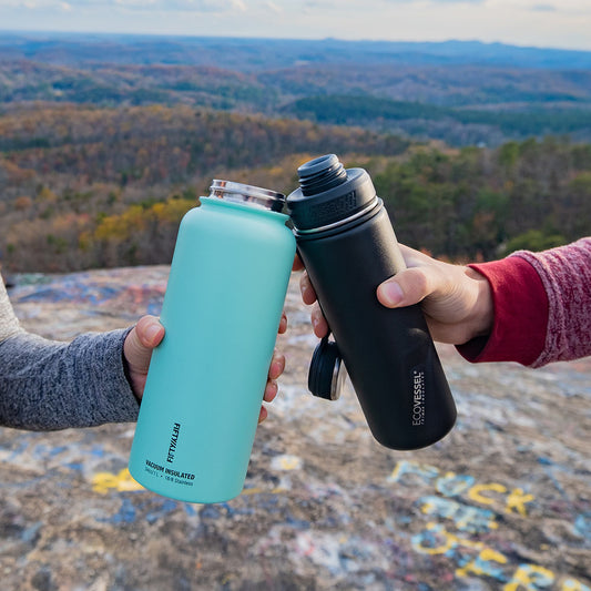 Eco Vessel Boulder vs Fifty Fifty 3 Finger Water Bottles | Travel Gear Guides